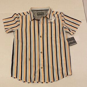 Eddie Bauer Kids Multicolor Striped Button-Down Shirt